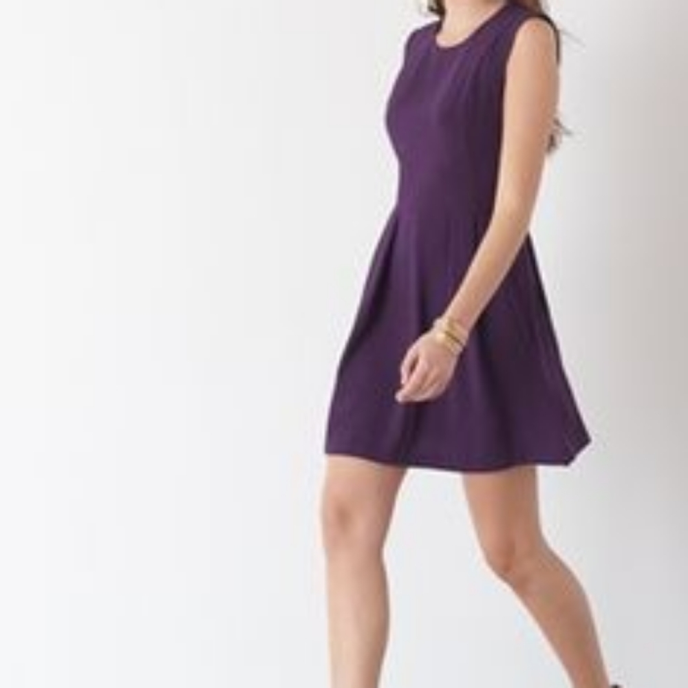 Royal blue workwear fit and flare dress
